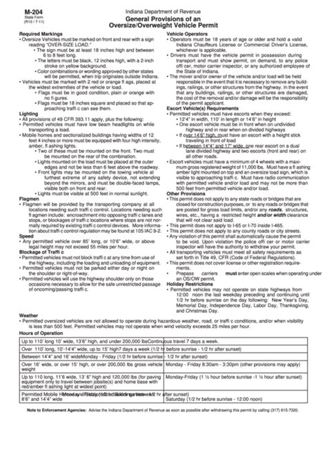 pa oversize provision sheet.